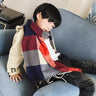 Children's Scarf family look Matching outfits Mother Kids Warm Neck Wear Thick Plaid Boys Girls Autumn fleece Shawl