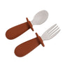 Solid Color Baby Gadget Tableware Set Children Utensil Stainless Steel Infant Food Feeding Spoon Fork Toddler Dinnerware Cutlery