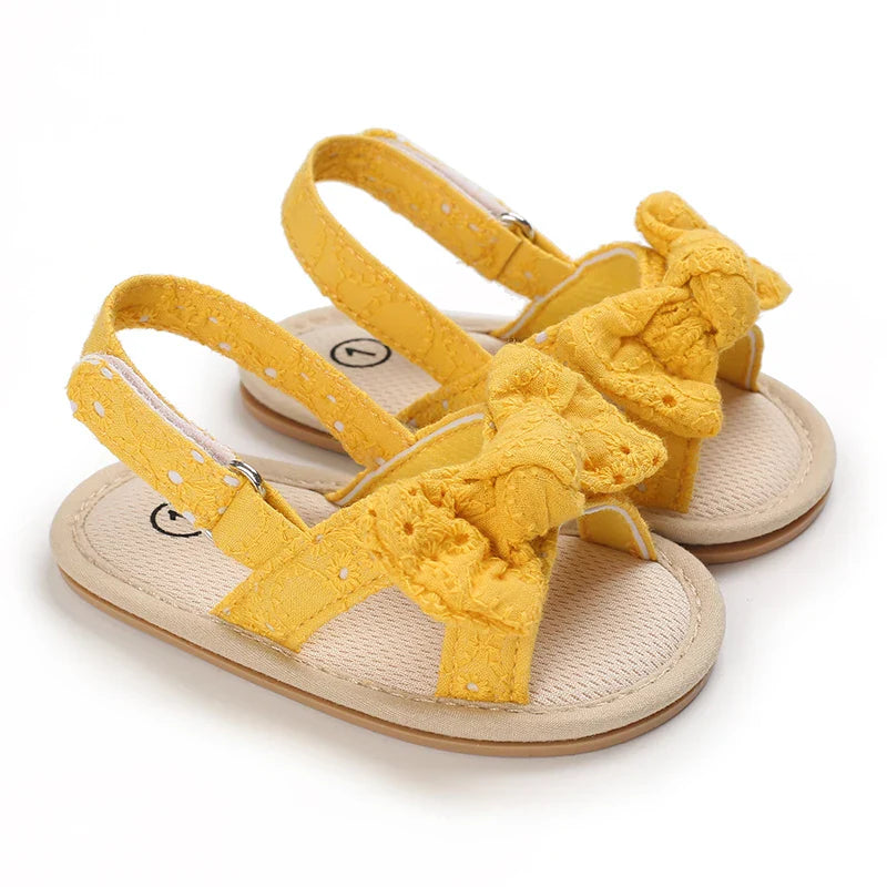 Girls' sandals Bowknot pearl sandals Children's sandals Toddler walking shoes