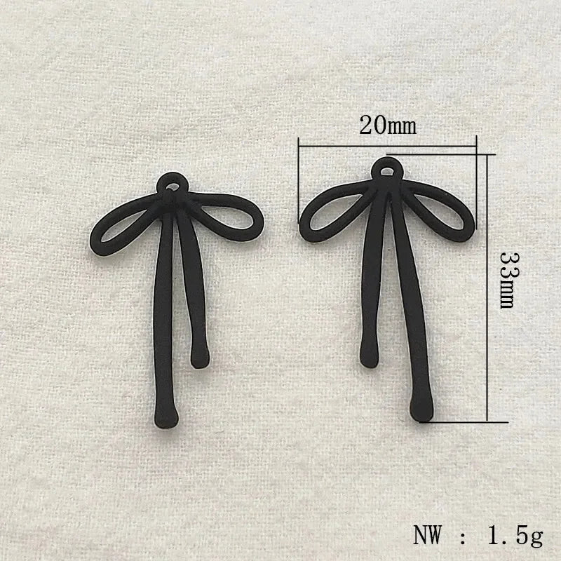 New Arrival! 33x20mm 100pcs Zinc Alloy Bows Shape Charm For Hand Made Earrings DIY Parts,Jewelry Findings&Components