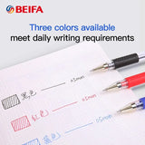 BEIFA 12pcs Classic Signing Gel Ink Pen Durable Ballpoint Pen Bullet Tip 0.5mm for School Office Supplies Stationery