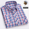 New in shirt 100%cotton long-sleeve shirts for men thin slim fit formal plain shirt plaid designer tops office elegants clothes