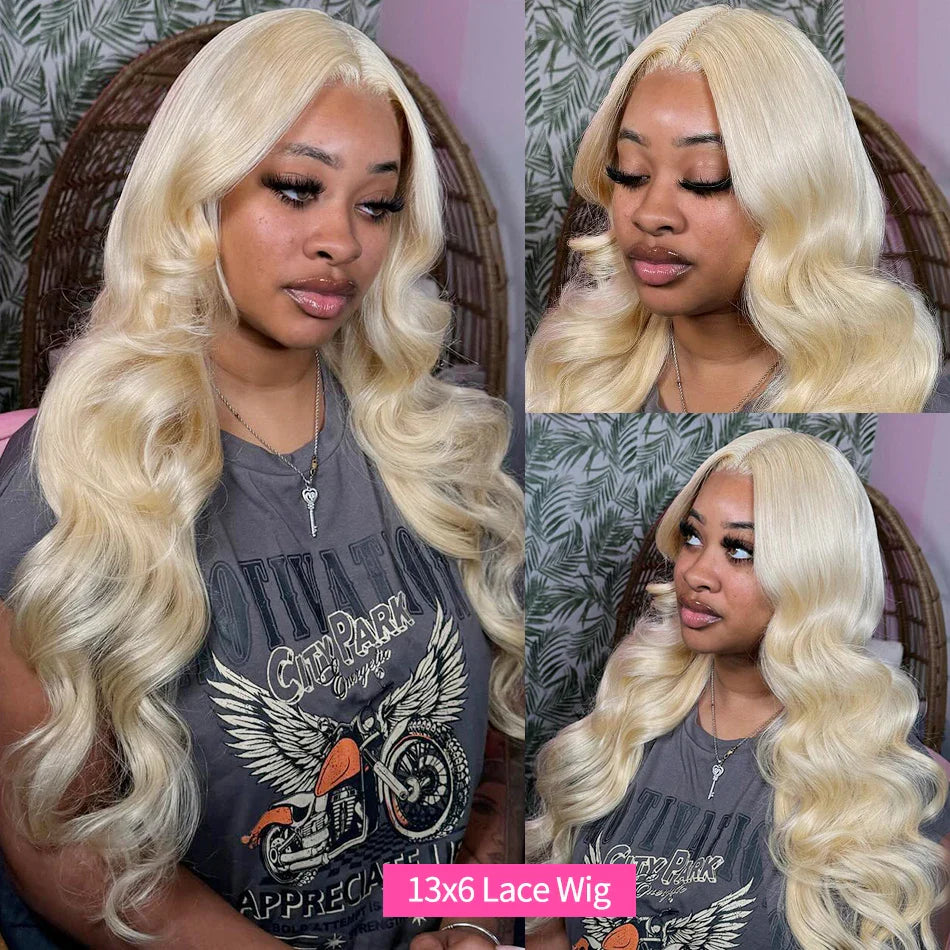 13x4 Body Wave 613 Honey Blonde Lace Front Human Hair Wig Remy Brazilian Colored 13x6 Hd Water Wave Lace Frontal Wigs for Women