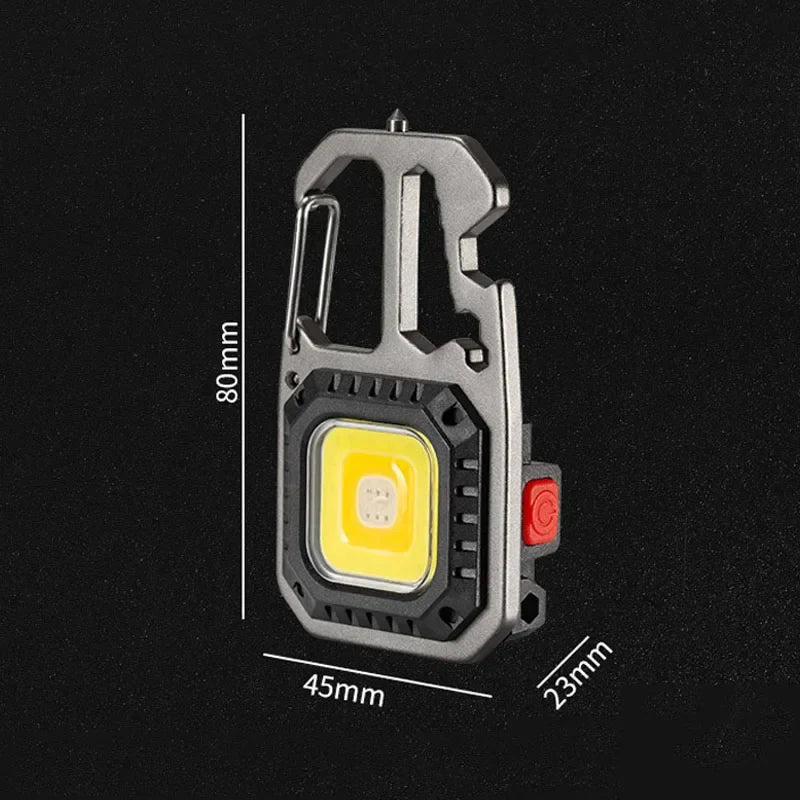 Mini LED Flashlight Portable Work Light Pocket Keychains Flashlight USB Rechargeable For Outdoor Camping Small Lights