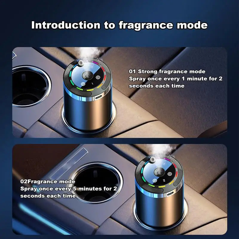 5 Modes Scent Air Car Aroma Humidifier Auto Odor Eliminator Air Freshener Diffuser Car Electrical Appliances For Home Office