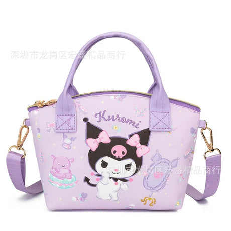 Sanrio Hello Kitty Backpack My Melody Schoolbag Cinnamoroll Handbag Kuromi Crossbody Bag Pochacco Pu Leather Wallet