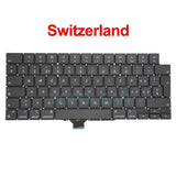 New A2442 A2485 Keyboard Macbook Pro 14" 16" M1 Pro/Max US UK French Germany Italy Korean Russian Replacement Keyboard 2021