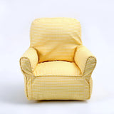 INS Children's Single Kindergarten Bean Bag Sofa Plaid Canvas Mini Chair Seat Early Education Institution Baby Furniture