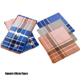 NEW cotton printed men handkerchief Square male stripe Towel pocket scarf handkerchiefs washcloth hand towel 5PCS 38cm