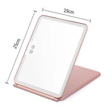 Led  Make Up Mirror With Light  Tool Portable Foldable Travel Desk Vanity Table Bath Bedroom Makeup Tools Lighted Makeup Mirrors