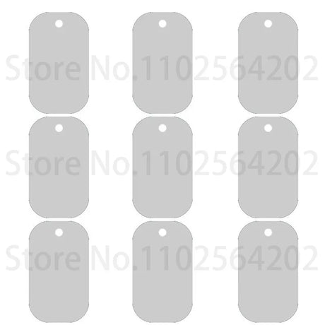 20pcs Aluminum Blank Rectangular Pet Dog Tag Custom Laser Engraved Plate Jewelry Pendant Keyring Necklace Cat Collar Accessories