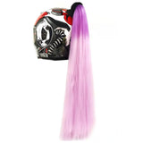 New 24" Punk Style Motorcycle Helmet Braids Bike Gradient Ramp Twist Sucker Removable Braid Pigtail Ponytail Motocross Racing