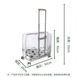 Clear Animal Cats Carriers Pet Trolley Stroller Pocket Travel Cats Carriers Wheels Suitcase Maleta Para Gatos Cats Products