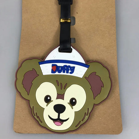 Duffy and Stellalou Silicone Luggage Baggage Tags Cute Animal Name Address ID Suitcase Labels Disney Travel Accessories Gifts