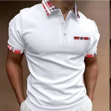 High Quality Men's Patchwork Polo Shirt 2023 Summer New High-end Business Casual Lapel Short Sleeve T-Shirt Top S-3XL