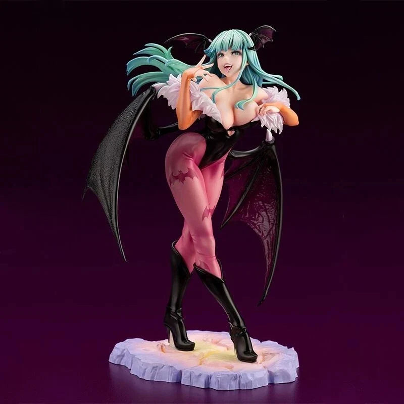 Anime Demon Warrior Vampireed Hunter Morrigan Aensland Action Figure Toys Darkstalkers Bishoujo Collection Halloween Model Doll