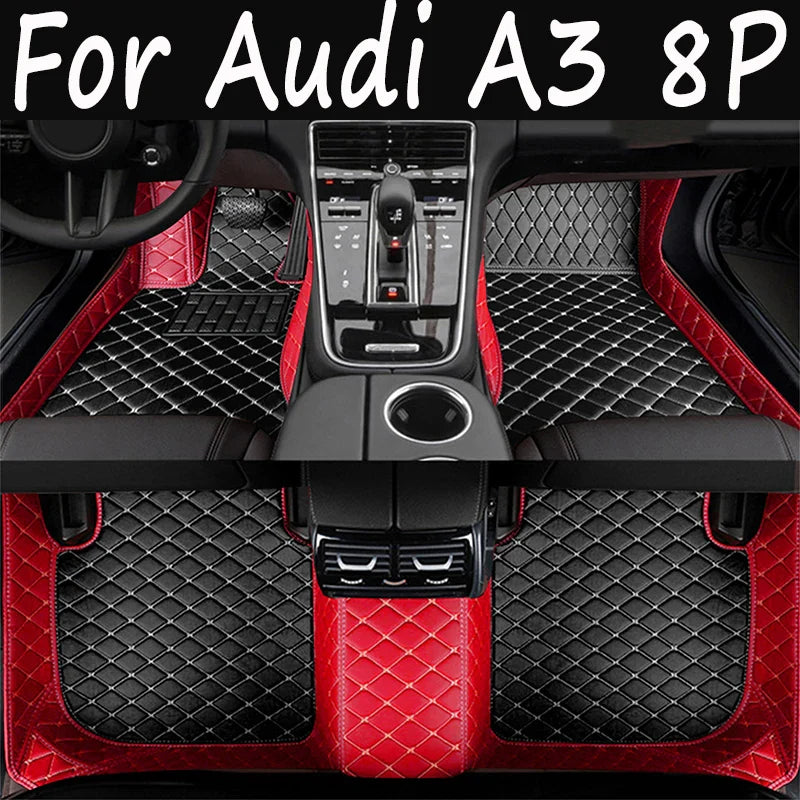 Car Floor Mat For Audi A3 8P 2004~2010 DropShipping Center Interior Accessories 100% Fit Leather Carpets Rugs Foot Pads