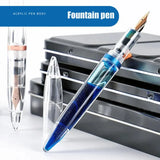 High Quality 0.38/0.5mm Fountain Pen Transparent Acrylic Large-Capacity Piston Filling Student Writing Ink Pen