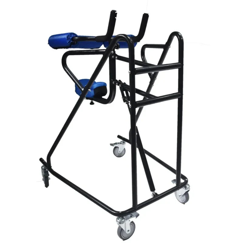 Rehabilitation Training Standing Support Walker with Wheels for Stroke Hemiplegia Lower Limbs Walking Exercise Mobility Aids