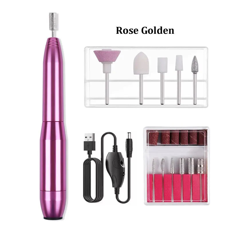 Professional Strong Electric Nail Drill Machine Set Grinding Equipment Mill For Manicure Pedicure Nail Polishing Tool