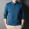 Top Grade Mulberry Silk 5.2% New Fashion Polo Men Designer Brand Plain Casual No Logo Long Sleeve Tops Mens Clothes 2023