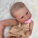 18inch Already Painted Reborn Doll Parts Elijah Lifelike Baby 3D Painted Skin with Visible Veins Cloth Body Included