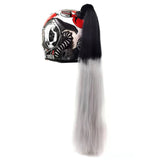 New 24" Punk Style Motorcycle Helmet Braids Bike Gradient Ramp Twist Sucker Removable Braid Pigtail Ponytail Motocross Racing