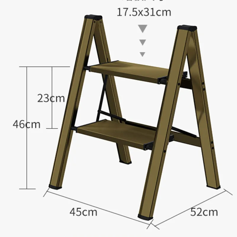 Multifunctional High Stools Kitchen Thickened Telescopic Ladder Stable Structure Step Stool Non-slip Foot Pad Ladder Stool