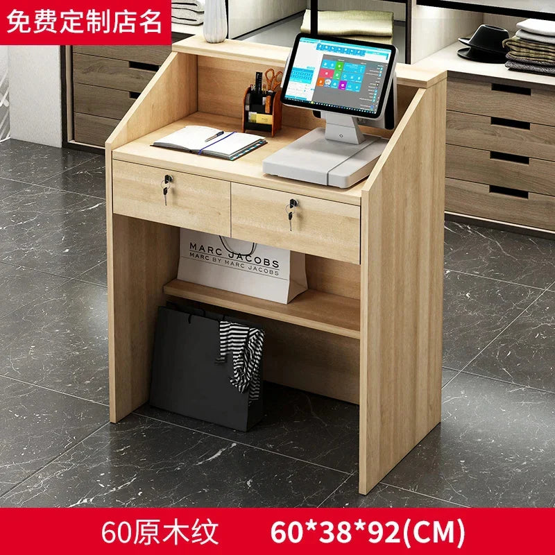 Modern Reception Desks Office Furniture Simple Bar Counter Commercial Clothing Store Cashier Desk Barber Shop Reception Desks