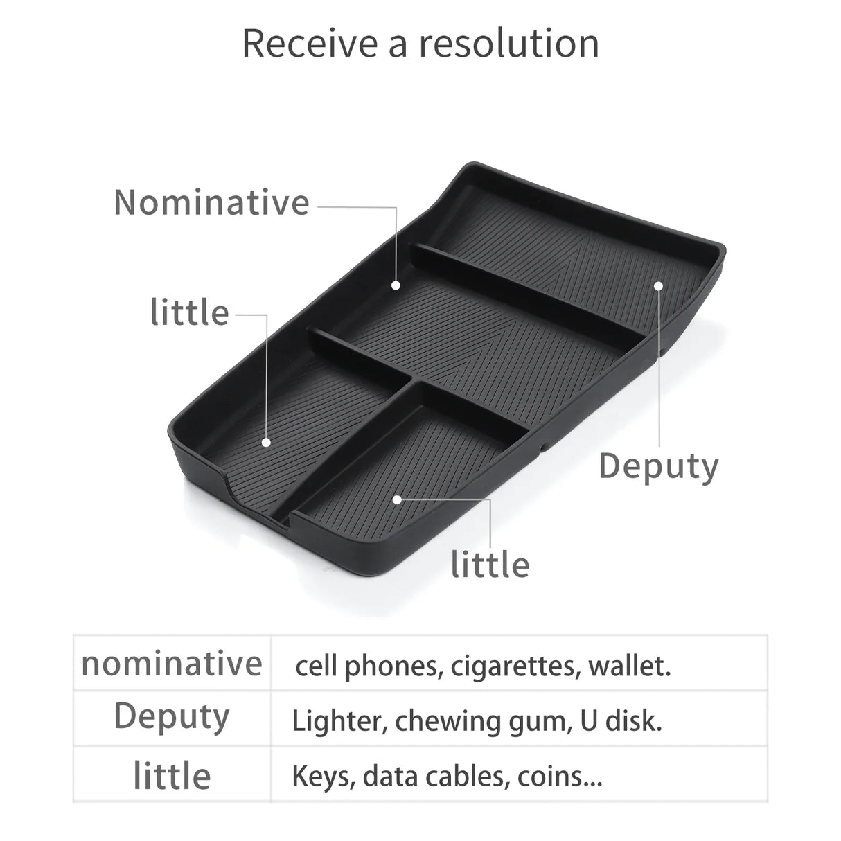 Smabee Car Center Console Box for Xpeng G9 Central Lower Layer Storage Tray Organizer Accessories Stowing Tidying BLACK