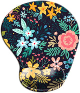 Flowers Ergonomic Mouse Pad With Wrist Support, Cute Mouse Pads Non-Slip Rubber Base For Home Office Working Studying Pc Game