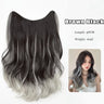 FORLISEE Synthetic Long Curly Hair Gradient Paris Painted Wig Patches With Increased Hair Volume And Fluffy Hair Extensions