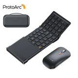 ProtoArc XKM01 Folding Keyboard Mouse Set Portable Bluetooth Wireless Keyboards Mice for iPad iPhone Mac Android Windows iOS