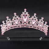 Wedding Hair Tiara Crystal Bridal Tiara Crown Silver Color Diadem Veil Tiaras Wedding Hair Accessories Headpieces Head Jewelry