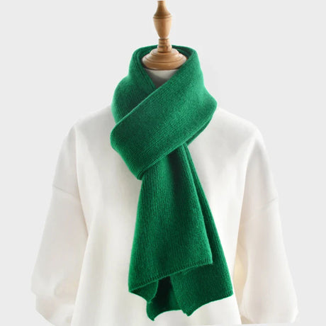 luxury cashmere knitted scarves solid color women or men winter scarf adults warm thick wool scarf kids children