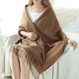 Winter Female Lattice Imitation Cashmere Scarf Autumn And Winter Thick Fashion Warm Wild Scarf Shawl