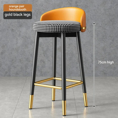 Round Kitchen Bar Chair Modern Luxury Office Reception Desk Bar Chair Highchairs Counter Stool Design Chaise Household Products