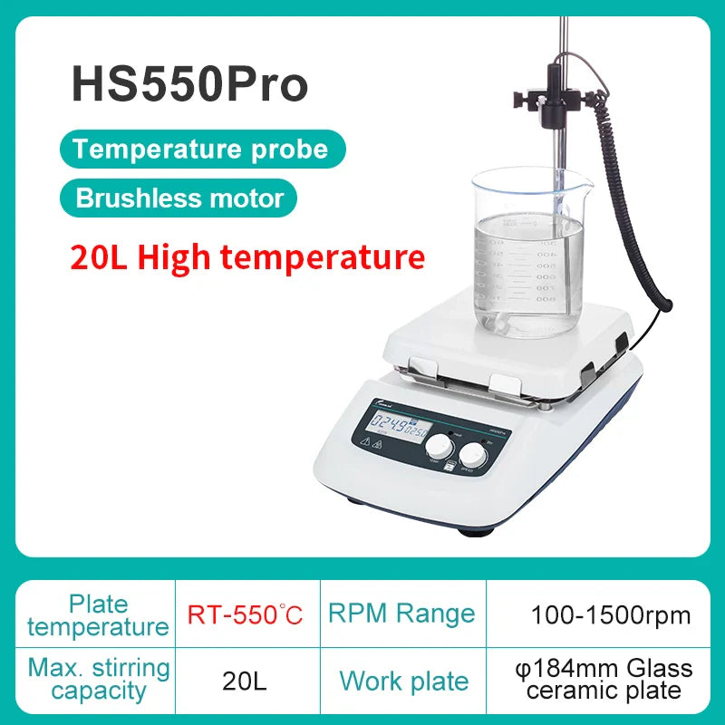 JOANLAB Heating Magnetic Stirrer Digital Display Thermostatic Magnetic Mixer Hot Plate Stirrer Laboratory 20L 110V~220V