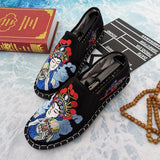 Old Beijing Cloth Shoes Embroidery Flower Social Guy Male Moccasin-Gommino Student Casual Shoes Fashion National Chinese Style