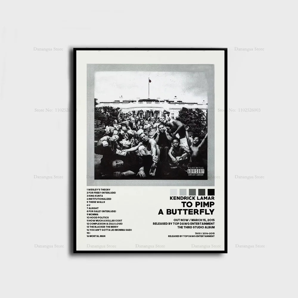 Kendrick Lamar Good Kid Maad City Hip Hop Music Album Cover Poster Prints Wall Art Painting Picture Photo Gift Room Home Decor