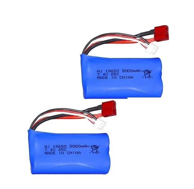 7.4V 3000mAh 18650 Lipo Battery for Wltoys 10428 /12428/12423 RC Car Parts 2s 7.4v battery For Wltoys 144001 A959-B A969-B Q46