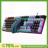 Wired Keyboard And Mouse Set Usb Luminous Mechanical Keyboard And Mouse Set For PC Laptop Computer Game Office