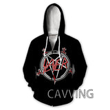 New Fashion 3D Print  SLAYER ROCK  Zipper Hoodies Zip Up Hooded Sweatshirts Harajuku Hoodie Hip Hop Sweatshirts