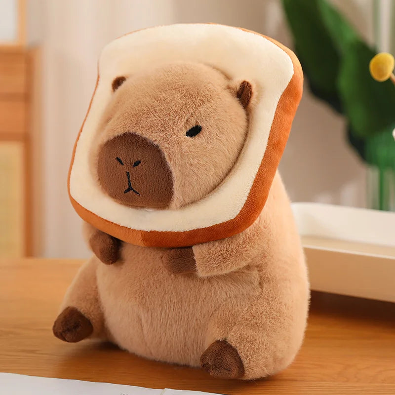 Capybara Plush Toy Simulation Capibara Cosplay Unicorn Dinosaur Dress Boba Bread Fruit Food Decor Birds Bubble Stuffed Animals