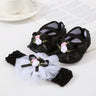 0~18M Cute Bowknot Newborn Baby Shoes Headband Set Anti Slip Toddler Infant First Walker Baby Girls Newborn Soft Sole Pink Shoes