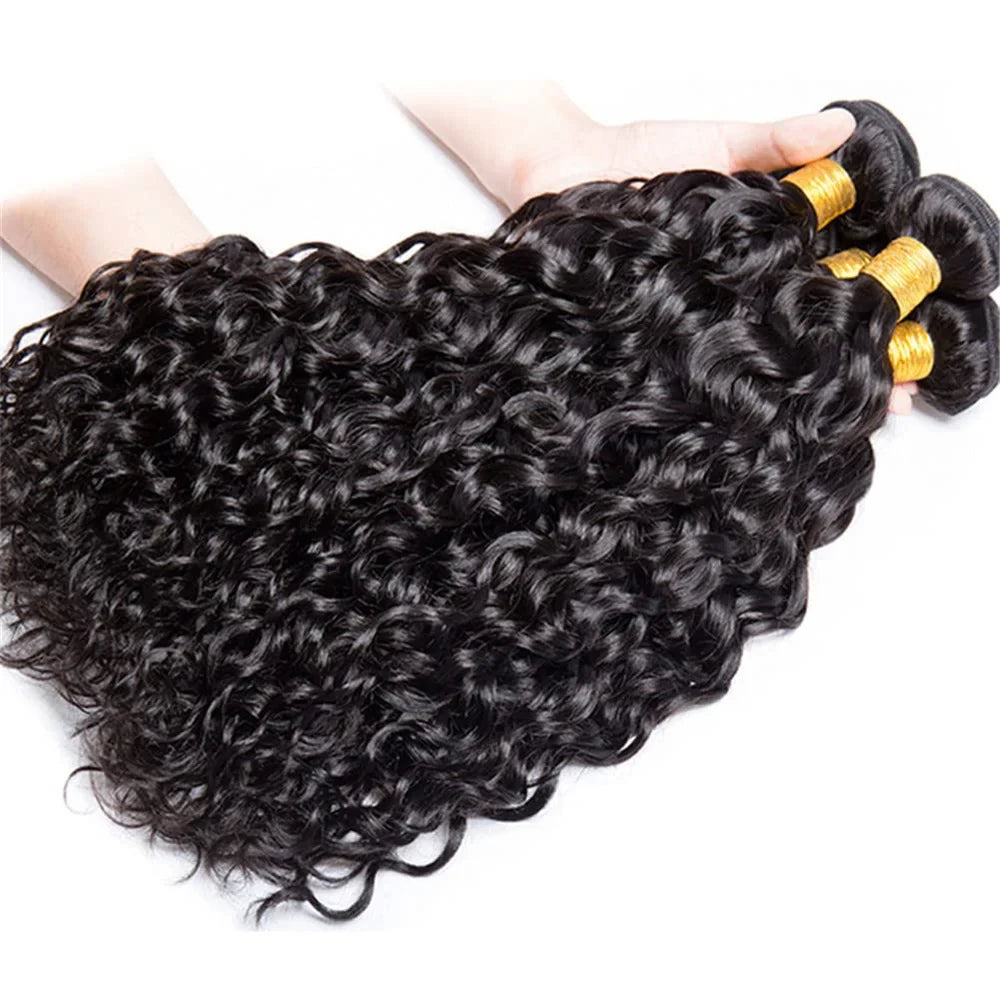 Brazilian Human Hair Bundles Water Wave Hair Weave Bundles Brazilian Curly Deep Wave Hair Bundles Remy Human Hair Extensions