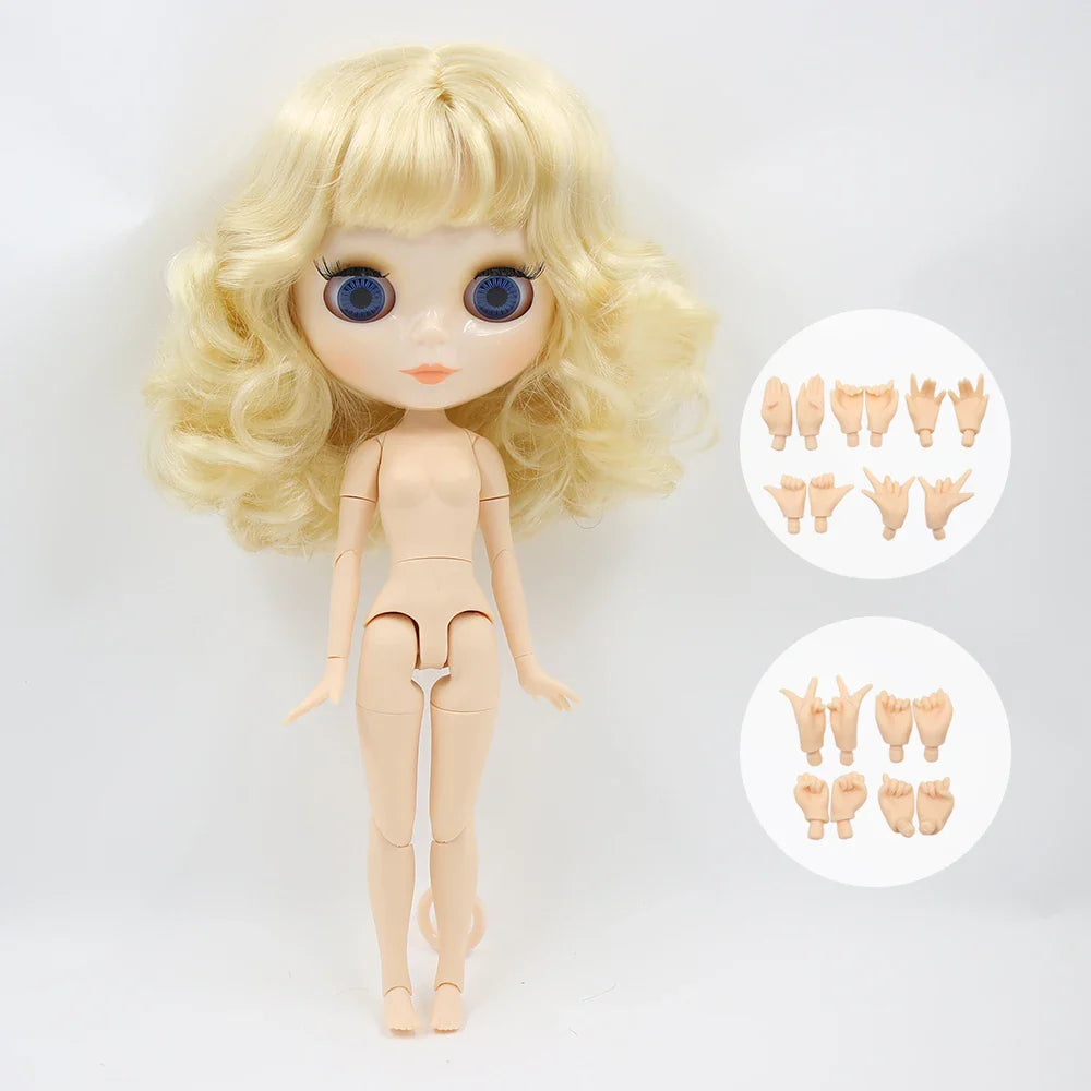 ICY DBS Blyth Doll Joint Body 30CM BJD Toy White Shiny Face and frosted Face with Extra Hands AB and Panel 1/6 DIY Fashion Doll