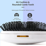 Portable Electric Ionic Hair Comb Brush Straightening Smoothing Negative Ions Anti-static Vibration Head Relieve Stress Massager