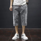 Summer Men's Casual Cotton Cargo Shorts Overalls Long Length Multi Pocket Hot breeches Military Capri Pants Male Cropped Pants