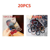 10Pcs Elastic Rubber Band Seamless Gradient Hair Rope Rings Children Cute Colorful Scrunchie Girls Ponytail Hair Accessories